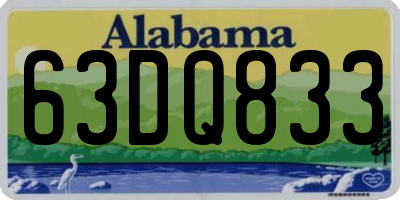 AL license plate 63DQ833