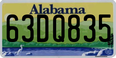 AL license plate 63DQ835