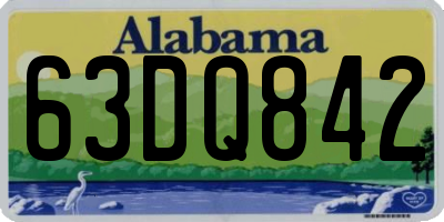AL license plate 63DQ842