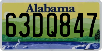 AL license plate 63DQ847