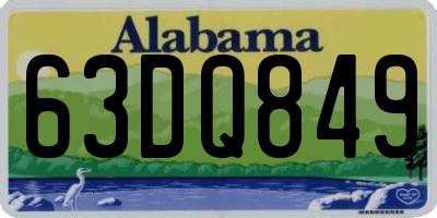 AL license plate 63DQ849