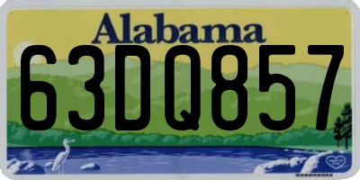 AL license plate 63DQ857