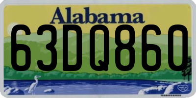 AL license plate 63DQ860
