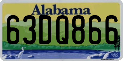 AL license plate 63DQ866