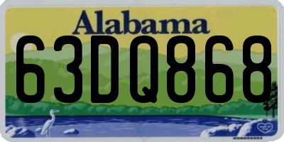 AL license plate 63DQ868