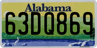 AL license plate 63DQ869
