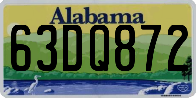 AL license plate 63DQ872