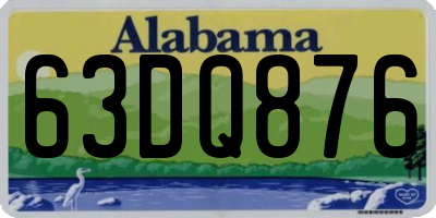 AL license plate 63DQ876