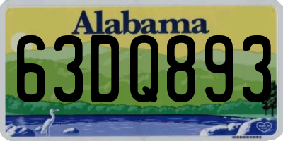 AL license plate 63DQ893