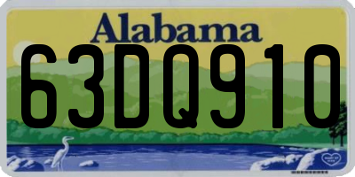 AL license plate 63DQ910