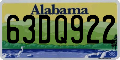 AL license plate 63DQ922