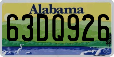 AL license plate 63DQ926