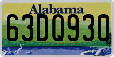 AL license plate 63DQ930