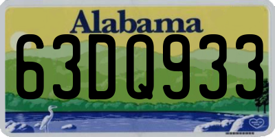 AL license plate 63DQ933