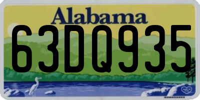 AL license plate 63DQ935