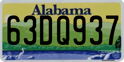 AL license plate 63DQ937