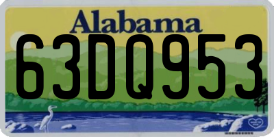 AL license plate 63DQ953