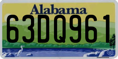AL license plate 63DQ961