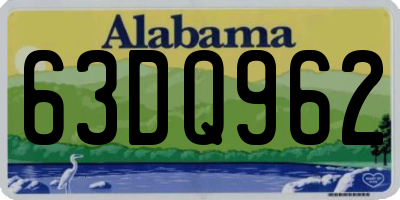 AL license plate 63DQ962