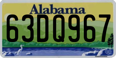 AL license plate 63DQ967