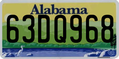 AL license plate 63DQ968