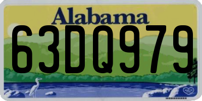 AL license plate 63DQ979