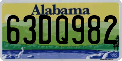 AL license plate 63DQ982