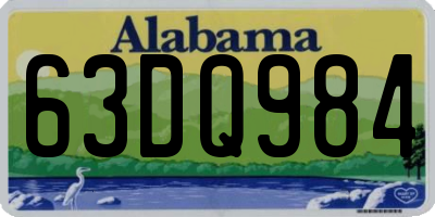 AL license plate 63DQ984