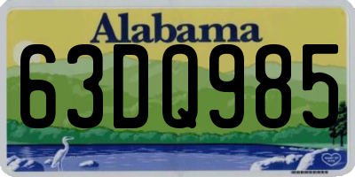 AL license plate 63DQ985