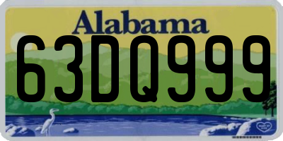 AL license plate 63DQ999