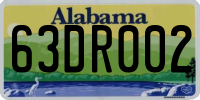 AL license plate 63DR002