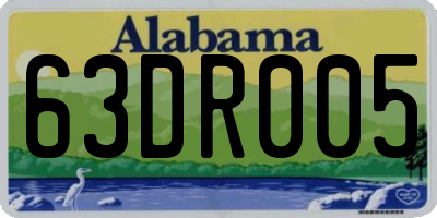 AL license plate 63DR005