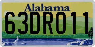 AL license plate 63DR011