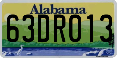 AL license plate 63DR013