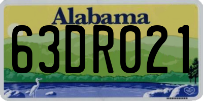 AL license plate 63DR021