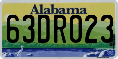 AL license plate 63DR023