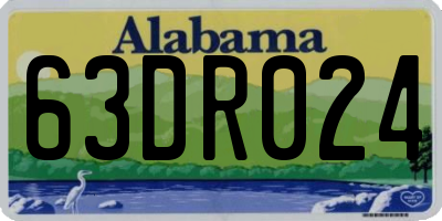 AL license plate 63DR024