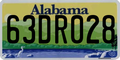 AL license plate 63DR028