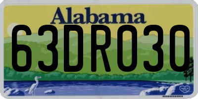 AL license plate 63DR030