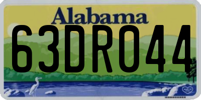 AL license plate 63DR044