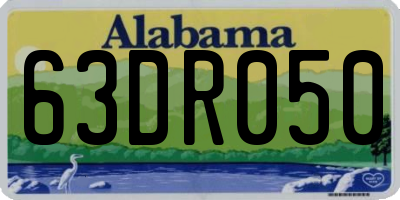 AL license plate 63DR050