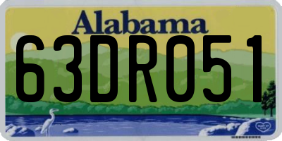 AL license plate 63DR051