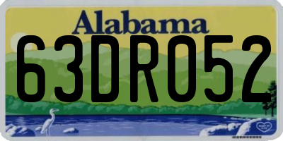 AL license plate 63DR052