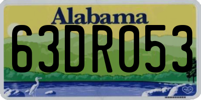 AL license plate 63DR053