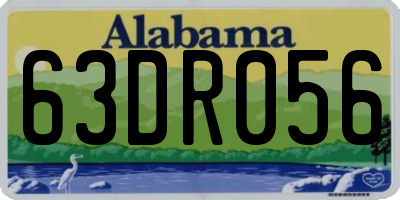 AL license plate 63DR056