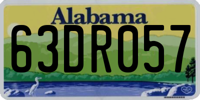 AL license plate 63DR057
