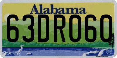 AL license plate 63DR060