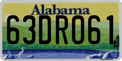 AL license plate 63DR061