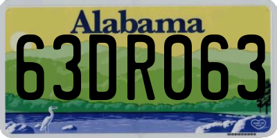 AL license plate 63DR063
