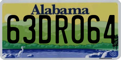 AL license plate 63DR064